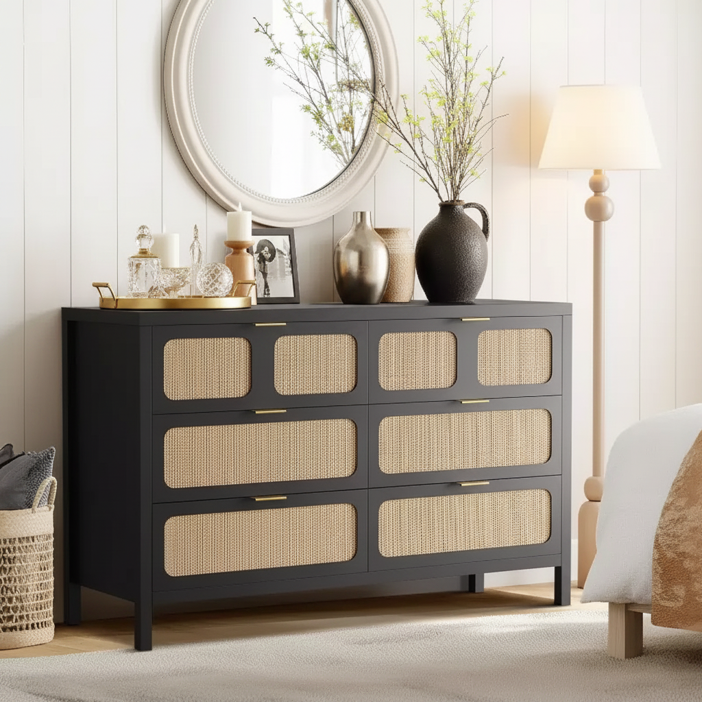 Commode en bois de style ferme