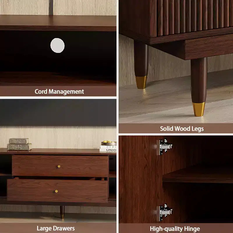 JVNOXK-Medieval Modern TV Stand Entertainment Center with Storage Drawers, Living Room Bedroom Media Cabinet