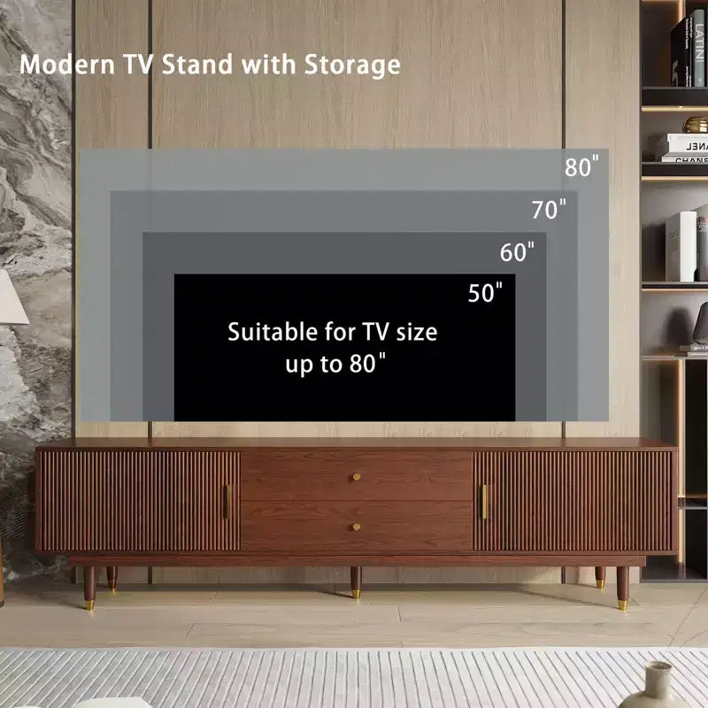JVNOXK-Medieval Modern TV Stand Entertainment Center with Storage Drawers, Living Room Bedroom Media Cabinet
