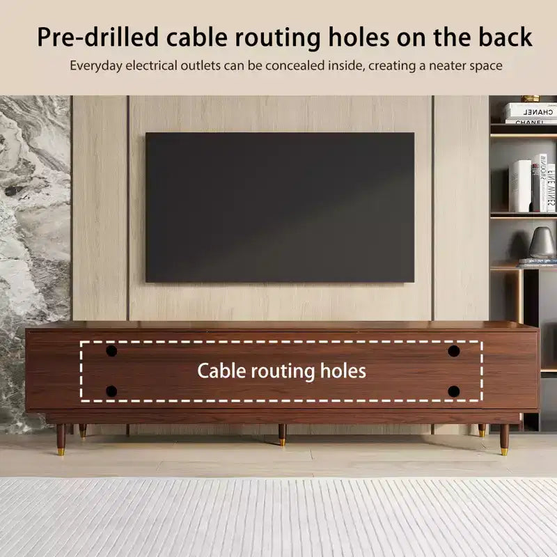 JVNOXK-Medieval Modern TV Stand Entertainment Center with Storage Drawers, Living Room Bedroom Media Cabinet