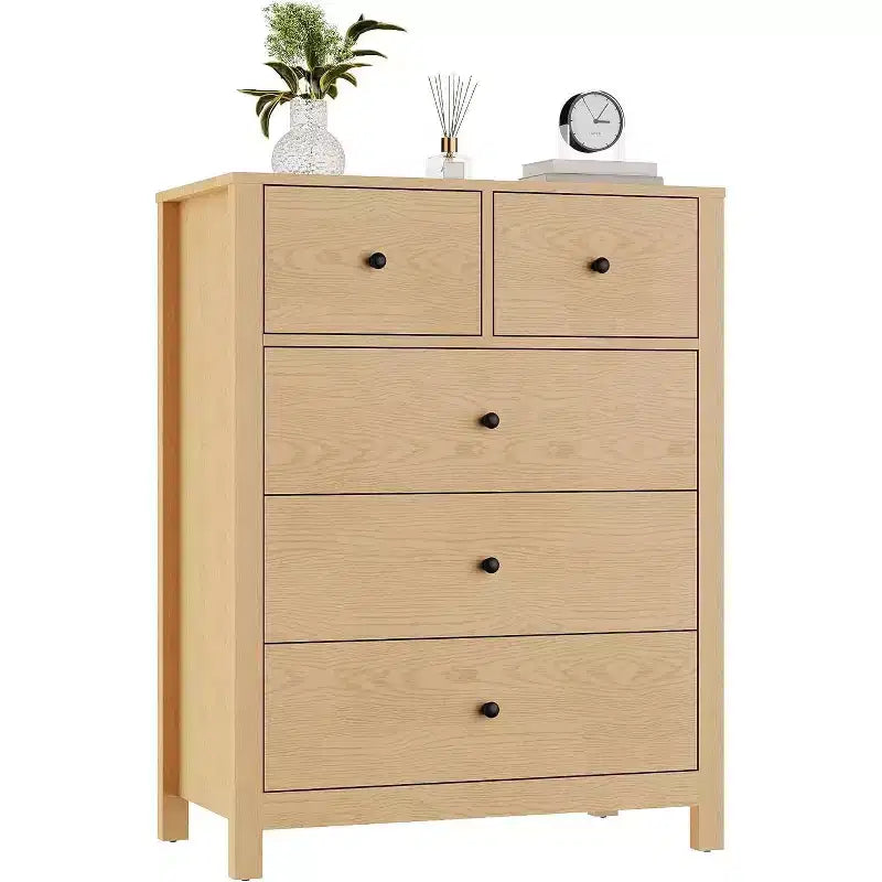 Acekool 5 Drawer Dresser, Modern Tall Chest with Storage Drawers, Organizer Cabinet for Bedroom, Living Room