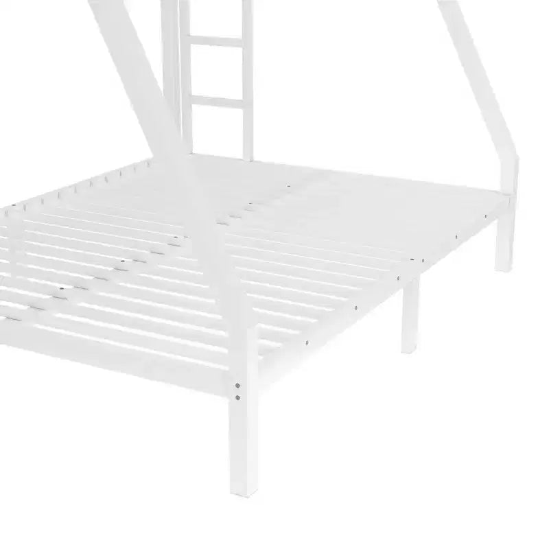 Bellemave Twin over Full Metal Bunk Bed for Teens & Adults, Space-Saving, Noise-Free, Under-Bed Storage, Safe Guardrails, Easy Assembly