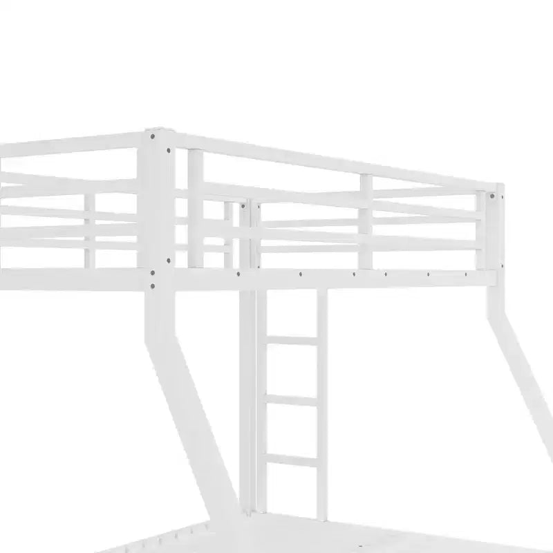 Bellemave Twin over Full Metal Bunk Bed for Teens & Adults, Space-Saving, Noise-Free, Under-Bed Storage, Safe Guardrails, Easy Assembly