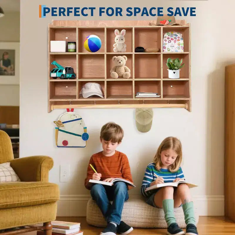 COZONY 47 Mobile Tray Storage Cabinet with 4 Castors, Storage Organizer Cubes with 2 Boxes, Bookshelf for Home, School & Kindergarten