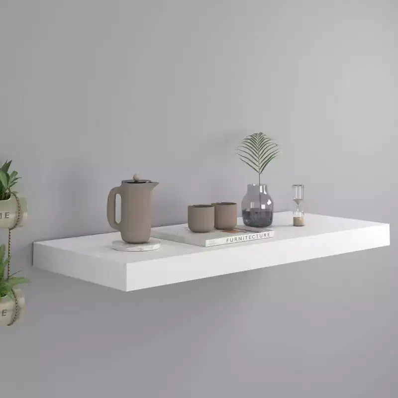 Wall Shelf White Honeycomb MDF, metal Medium Floating Wall Shelf