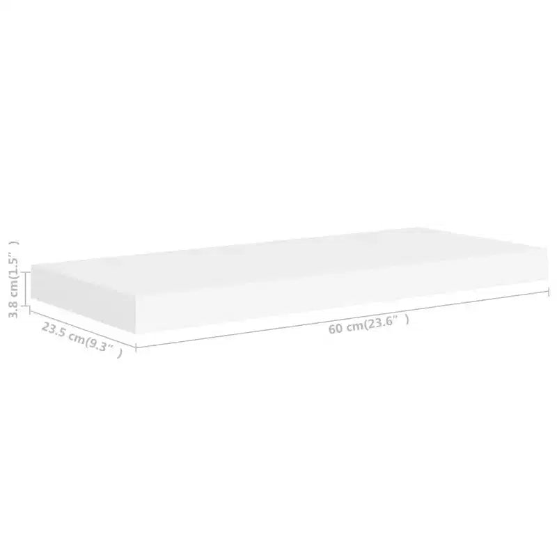 Wall Shelf White Honeycomb MDF, metal Medium Floating Wall Shelf