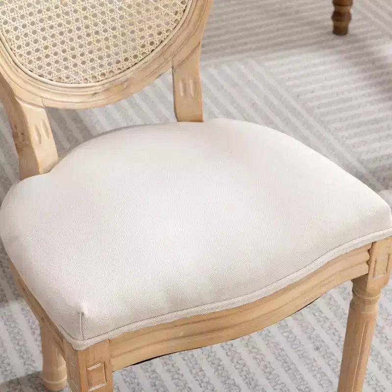 2 Piece Mid Century Upholstered Chairs, Modern Dining Chairs with Breathable Backrest, Wood Frame, for Living Room, Kitchen, Dining Room