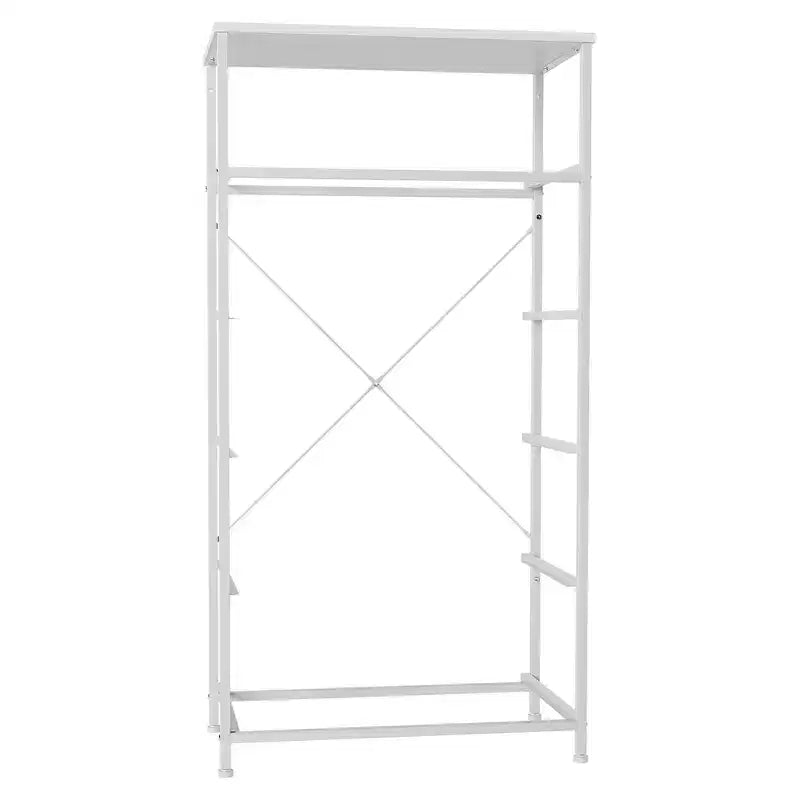 Crestlive Products 5-6 Drawer Vertical Dresser with Sturdy Steel Frame Wood Top Easy Pull Fabric Bins