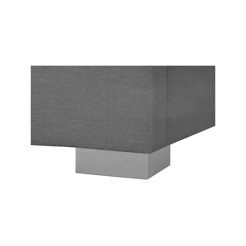 Meridian Furniture,Pierce Linen Textured Fabric Bed