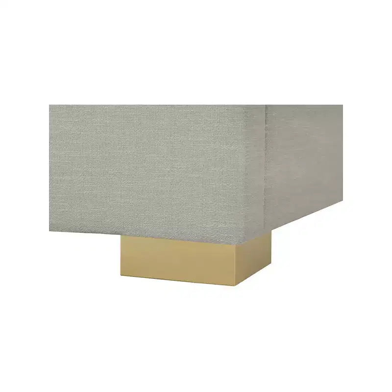 Meridian Furniture,Pierce Linen Textured Fabric Bed