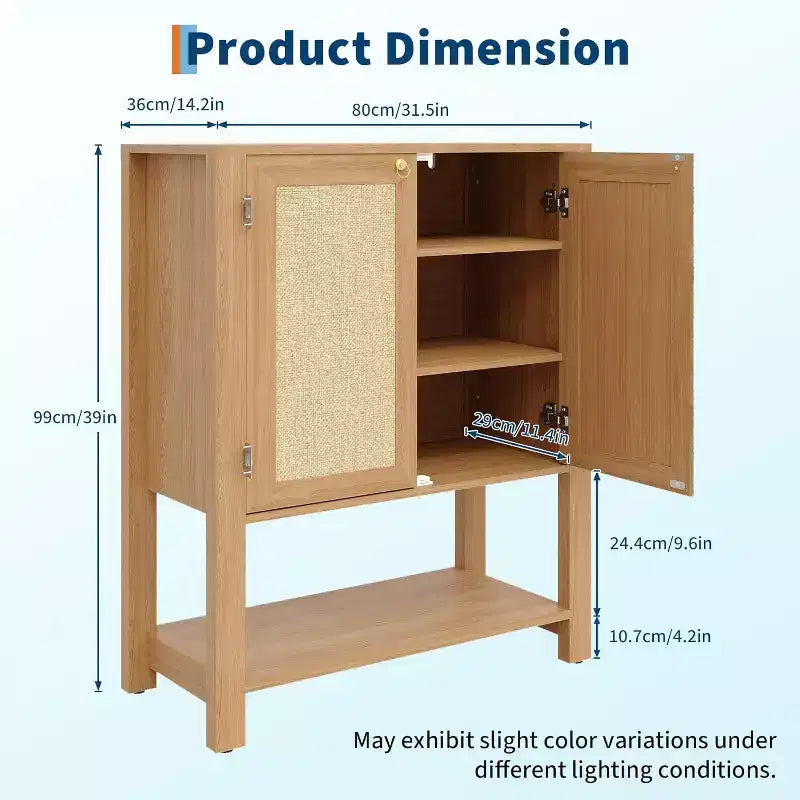 Shoe Storage Cabinet, Farmhouse Shoe Cabinet for Entryway, 5-Tier Shoe Organizer with Doors and Shelves, Narrow Hidden Freestanding Shoe Rack Cabinet