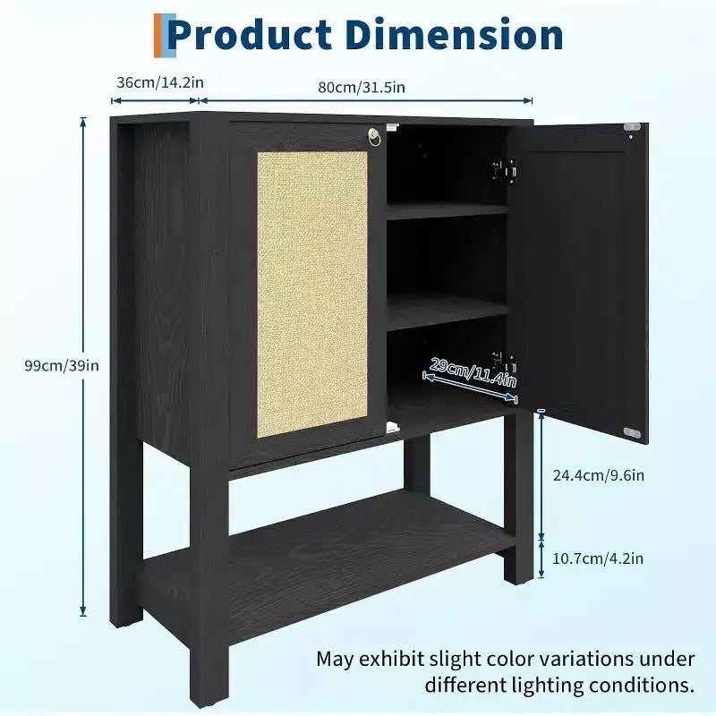 Shoe Storage Cabinet, Farmhouse Shoe Cabinet for Entryway, 5-Tier Shoe Organizer with Doors and Shelves, Narrow Hidden Freestanding Shoe Rack Cabinet