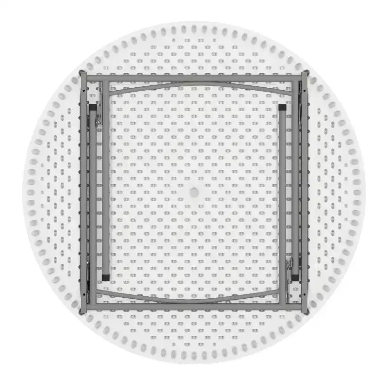 Flash Furniture 4-Foot Round Granite White Plastic Folding Table