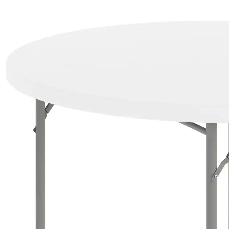 Flash Furniture 4-Foot Round Granite White Plastic Folding Table