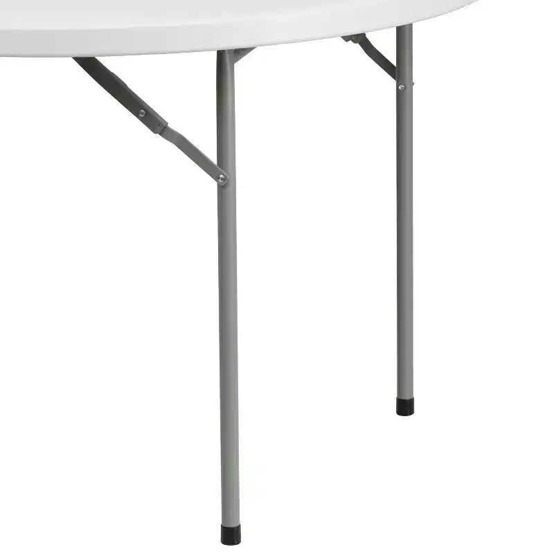 Flash Furniture 4-Foot Round Granite White Plastic Folding Table